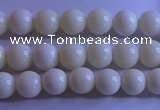 CCB300 15.5 inches 4mm round white coral beads wholesale