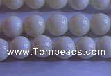 CCB301 15.5 inches 6mm round white coral beads wholesale