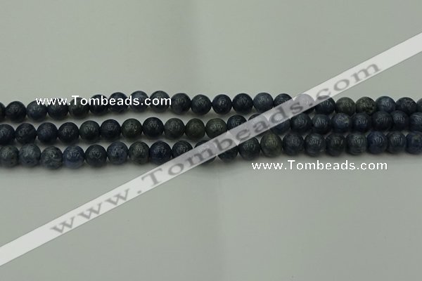 CCB450 15.5 inches 4mm round blue coral beads wholesale