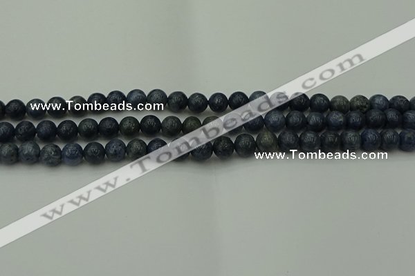 CCB451 15.5 inches 6mm round blue coral beads wholesale