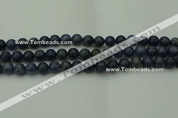 CCB452 15.5 inches 8mm round blue coral beads wholesale