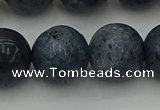 CCB457 15.5 inches 18mm round blue coral beads wholesale