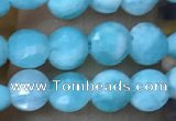 CCB553 15.5 inches 4mm faceted coin amazonite beads wholesale