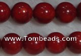 CCB56 15.5 inches 9-10mm round red coral beads Wholesale