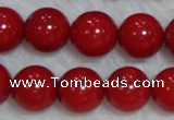 CCB57 15.5 inches 11-12mm round red coral beads Wholesale