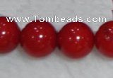 CCB58 15.5 inches 13-14mm round red coral beads Wholesale