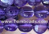 CCB600 15.5 inches 6mm faceted coin natural amethyst gemstone beads