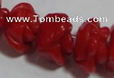 CCB62 15.5 inches 10-11mm rose shape red coral beads Wholesale