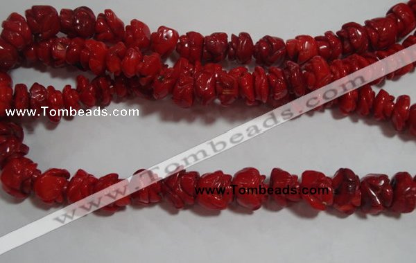 CCB63 15.5 inches 13mm rose shape red coral beads Wholesale