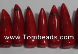 CCB66 16 inches horn shape red coral beads Wholesale