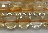 CCB703 15.5 inches 6mm faceted coin citrine gemstone beads