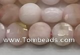 CCB704 15.5 inches 6mm faceted coin pink opal gemstone beads