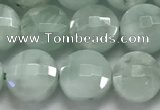 CCB729 15.5 inches 8mm faceted coin green angel skin gemstone beads