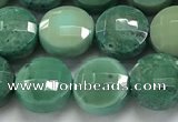 CCB730 15.5 inches 8mm faceted coin grass agate gemstone beads