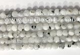 CCB756 15.5 inches 8mm faceted coin white moonstone beads