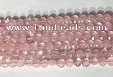 CCB759 15.5 inches 8mm faceted coin rose quartz beads