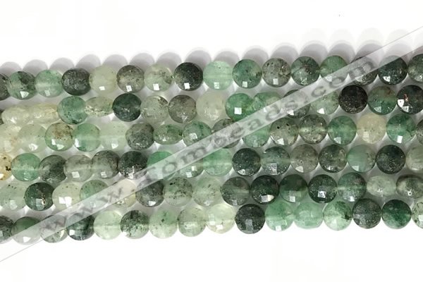 CCB762 15.5 inches 8mm faceted coin gemstone beads