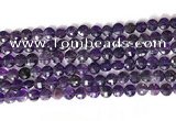 CCB767 15.5 inches 8mm faceted coin amethyst beads