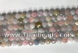 CCB768 15.5 inches 8mm faceted coin morganite gemstone beads