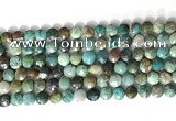 CCB769 15.5 inches 8mm faceted coin chrysocolla gemstone beads