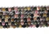 CCB770 15.5 inches 8mm faceted coin tourmaline gemstone beads