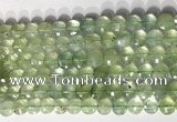 CCB771 15.5 inches 8mm faceted coin prehnite gemstone beads