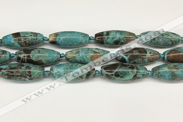 CCB784 15.5 inches 15*38mm - 16*40mm rice ocean agate beads