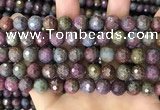 CCB791 15.5 inches 8mm faceted round jasper gemstone beads wholesale