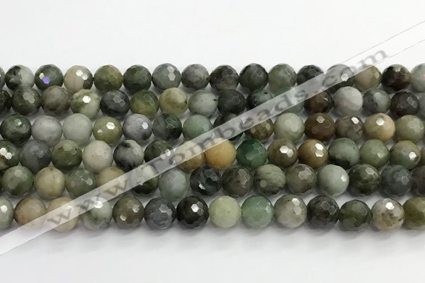 CCB794 15.5 inches 8mm faceted round jade gemstone beads wholesale