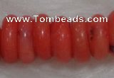 CCB80 15.5 inches 5*9mm roundel pale red coral beads Wholesale