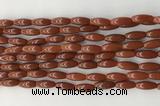 CCB811 15.5 inches 5*12mm rice red aventurine beads wholesale