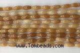 CCB812 15.5 inches 5*12mm rice pink aventurine beads wholesale