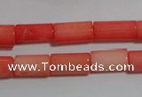 CCB84 15.5 inches 5*10mm column pink coral beads Wholesale