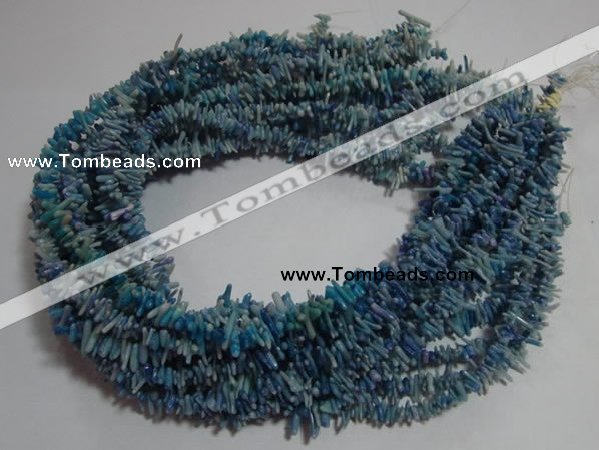 CCB88 15.5 inch 2*8mm irregular branch blue coral beads Wholesale