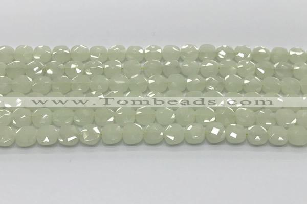 CCB904 15.5 inches 8*8mm faceted square luminous beads