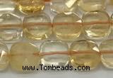 CCB907 15.5 inches 8*8mm faceted square citrine beads