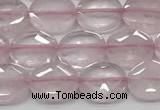 CCB930 15.5 inches 8*10mm faceted oval rose quartz beads