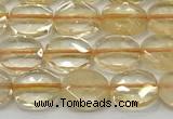 CCB931 15.5 inches 8*10mm faceted oval citrine beads