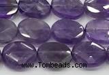 CCB935 15.5 inches 8*10mm faceted oval amethyst beads