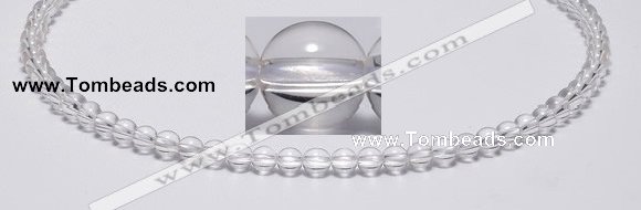 CCC01 15 inches 6mm round white crystal beads Wholesale