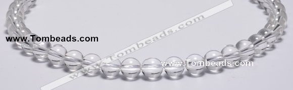 CCC03 15 inches 10mm round white crystal beads Wholesale