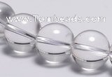 CCC04 15 inches 14mm round white crystal beads Wholesale