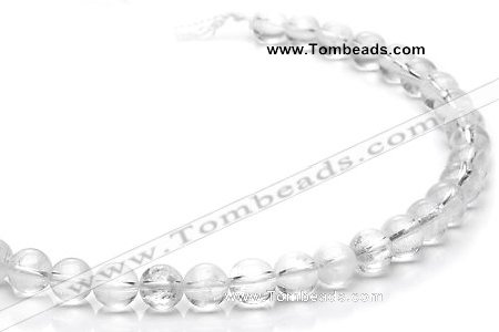 CCC07 15.5 inches 10mm round white crystal beads Wholesale