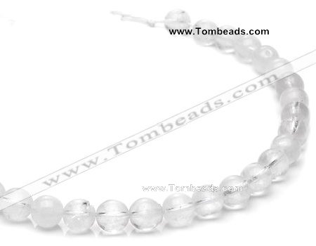 CCC08 15.5 inches 12mm round white crystal beads Wholesale