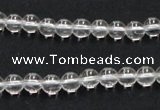 CCC201 15.5 inches 6mm round grade AB natural white crystal beads