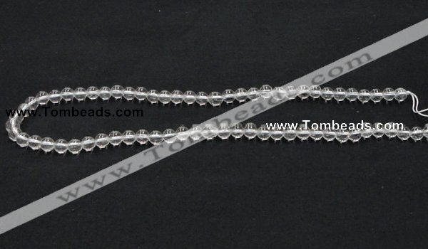 CCC201 15.5 inches 6mm round grade AB natural white crystal beads