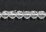 CCC208 15.5 inches 8mm faceted round grade AB natural white crystal beads