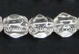 CCC216 13*18mm faceted nugget grade AB natural white crystal beads