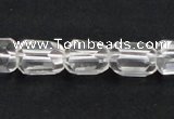 CCC217 10*14mm faceted freeform grade AB natural white crystal beads