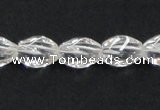 CCC219 8*12mm twisted rice grade AB natural white crystal beads